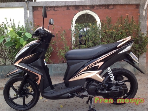 ขายรถมอเตอร์ไซค์มือสองyamaha mio (ล้อเเม็ก)สีดำน้ำตาล ปี2556