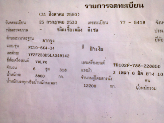 Volvo FL10,320 แรง หัวลากพร้อมใช้