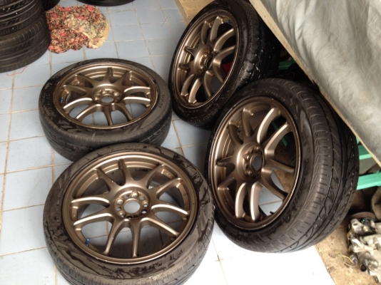 W WORK EMOTIONเเท้ยุ่นขอบ17กว้าง7นิ้วอ๊อฟ47 5รู100สีเดิมยุ่น