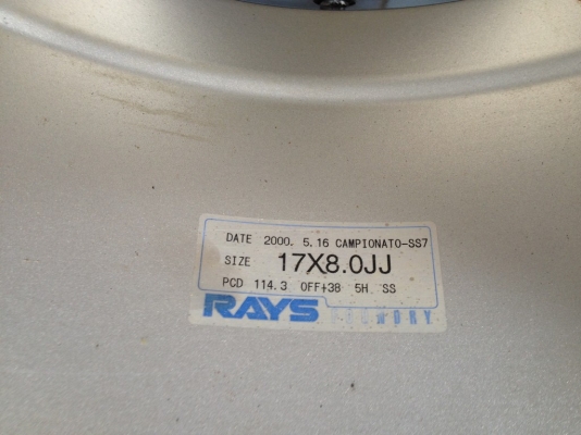 ล้อ RAYS ญี่ปุ่นแแท้ขอบ17หน้า7หลัง8อ๊อฟ35กับ38 5รู114สีเดิมๆสวยๆ ล้อ RAYS ญี่ปุ่นแแท้ขอบ17หน้า7หลัง8อ๊อฟ35กับ38 5รู114สีเดิมๆสวยๆ