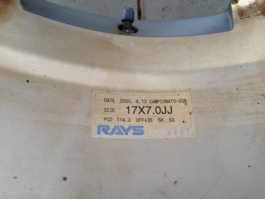 ล้อ RAYS ญี่ปุ่นแแท้ขอบ17หน้า7หลัง8อ๊อฟ35กับ38 5รู114สีเดิมๆสวยๆ ล้อ RAYS ญี่ปุ่นแแท้ขอบ17หน้า7หลัง8อ๊อฟ35กับ38 5รู114สีเดิมๆสวยๆ