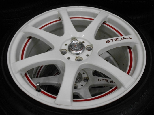 ขายล้อแม็กแต่งขอบ 17(4/100)พร้อมยาง Dunlop 205/45/17 ปลายปี 12/เทิร์นได้-ใส่ฟรีค่ะ