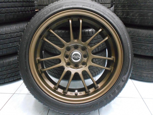 ขายล้อแม็ก RE30 ขอบ 17(4/100,114.3)พร้อมยาง Atrezzo 205/45/17 ปี 13/เทิร์นได้-ใส่ฟรี คะ