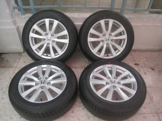 ขายล้อแม็กป้ายแดง civic fb 16"x6.5" et45 5รู114.3 + ยาง ปี13 สนใจติดต่อเล็กคลองสามครับ (081-3747940)