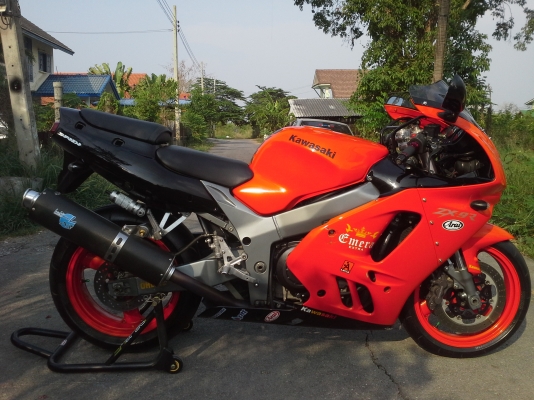 จัดมา Kawasaki ZX9.R900cc.ปี98-99 สีส้มจี๊ด ของแต่งเต็มลำ ท่อไทเทเนี่ยม