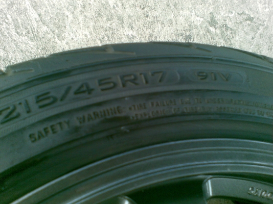 ขายล้อแม็กซ์พร้อมยาง โปรเจคดี   ยาง 215-45-17 -ปี 12