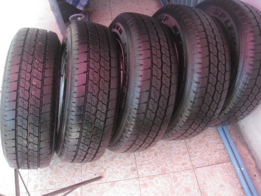ขายล้อกะทะป้ายแดง dmax 15" 6h139.7 ยาง dunlop sp lt36 215/70r15  ( 5 ล้อ)ยางผลิตสัปดาห์ที่ 36 ปี 13 ตุ่มที่หน้ายางมีทุกเส้น ขาย 5 ล้อ 14,500 บาทครับ big-m, frontier, colorado ใส่ได้ครับ สนใจติดต่อเล็กคลองสาม (081-3747940)