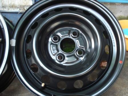 ล้อกะทะขอบ 14  4รู 100 สภาพใหม่ๆ 4 วงขายถูกๆ
