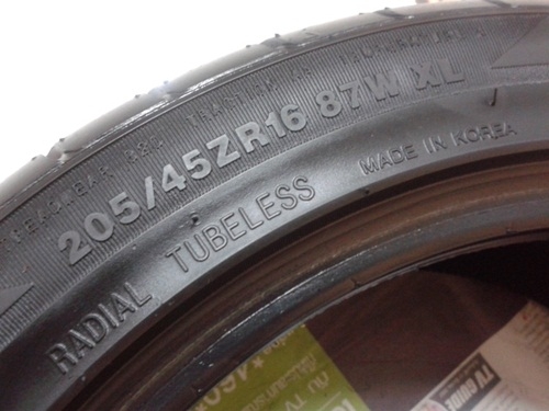 ยาง,205/45R16 KUMHO KU31 ปี11แก่ๆดอกหนาสี่เส้น3,600