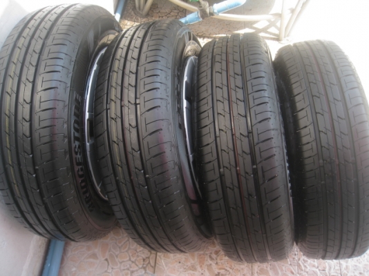 ขายล้อกะทะป้ายแดง mitsu attrage 14" 4h100 ยาง bridgestone ecopia ep150 175/65r14 ยางผลิตสัปดาห์ที่ 39 ปี 13 ตุ่มที่หน้ายางมีทุกเส้นครับ  สนใจติดต่อเล็กคลองสามครับ (081-3747940)