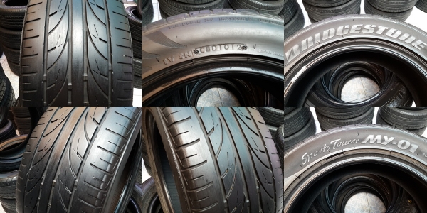 ขายยาง195/55/15 ยาง BRIDGESTONE   my-01 ปี 12   ( 1 คู่  )