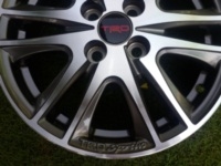 ขายแม็กโต้โยต้า TRD ขอบ 15 x 5 1/2 ( OFF +45 )  หน้าเงา 4ล้อ