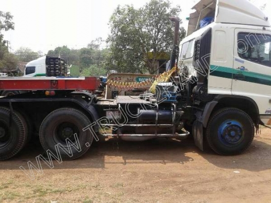 รถบรรทุก 10 ล้อหัวลาก พร้อมหางเทนเลอร์พื้นเรียบ ยี่ห้อ HINO รุ่น FM2PKPA