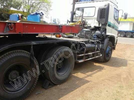 รถบรรทุก 10 ล้อหัวลาก พร้อมหางเทนเลอร์พื้นเรียบ ยี่ห้อ HINO รุ่น FM2PKPA