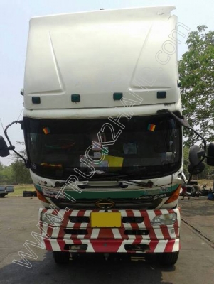 รถบรรทุก 10 ล้อหัวลาก พร้อมหางเทนเลอร์พื้นเรียบ ยี่ห้อ HINO รุ่น FM2PKPA