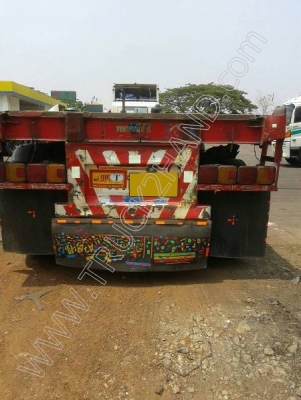 รถบรรทุก 10 ล้อหัวลาก พร้อมหางเทนเลอร์พื้นเรียบ ยี่ห้อ HINO รุ่น FM2PKPA