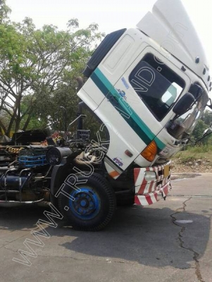 รถบรรทุก 10 ล้อหัวลาก พร้อมหางเทนเลอร์พื้นเรียบ ยี่ห้อ HINO รุ่น FM2PKPA