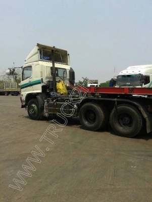 รถบรรทุก 10 ล้อหัวลาก พร้อมหางเทนเลอร์พื้นเรียบ ยี่ห้อ HINO รุ่น FM2PKPA