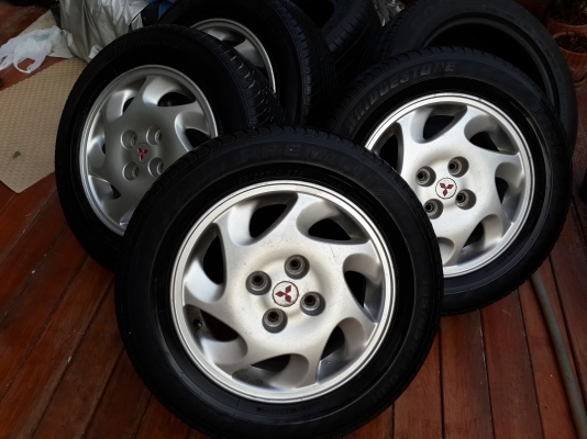 ยางขอบ14 พร้อมแม็กเดิมติดรถ(มิตซูบิชิท้ายเบนซ์)ดอกหนา