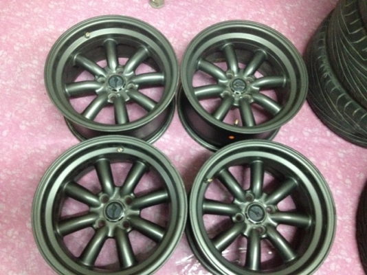 ขายแม็กมือ2 ลายกล้วย k-speed ขอบ15 กว้าง8 ออฟ 0 4รู100 ราคา9,900 บาท ราคาถูก