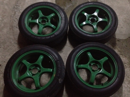 ขายแม็กซ์มือ2 16 Lenso 5 ก้าน 4 รู100+ยาง ราคา 8500บาท ราคาถูก