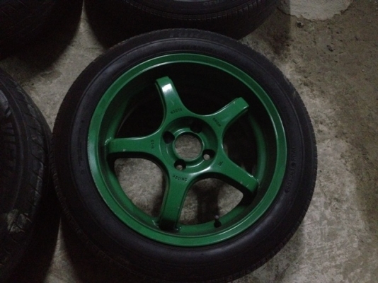 ขายแม็กซ์มือ2 16 Lenso 5 ก้าน 4 รู100+ยาง ราคา 8500บาท ราคาถูก