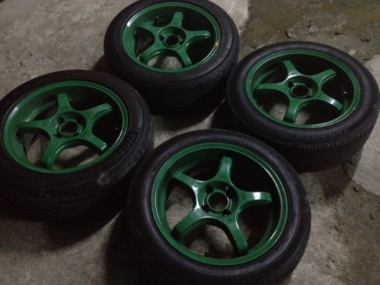 ขายแม็กซ์มือ2 16 Lenso 5 ก้าน 4 รู100+ยาง ราคา 8500บาท ราคาถูก