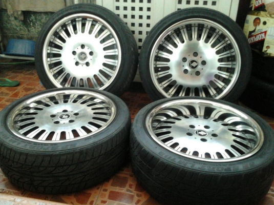 ขายล้อ 18" VIP ขอบเลส+ยาง DUNLOP LM703 ปี09 ราคา15,000