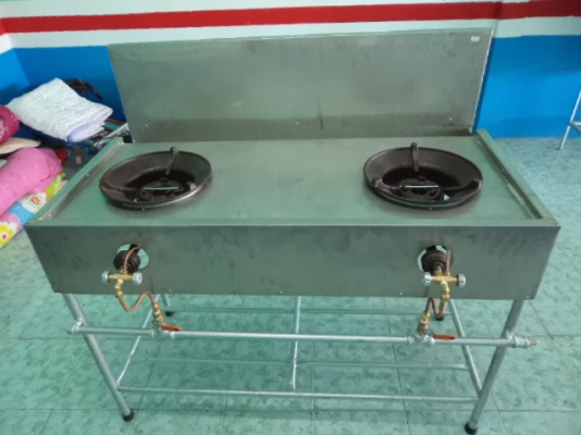 ขายรเตาแก๊สKB5หัวคู่สแตนเลส เหมาะกับร้านอาหารหรือใช้ในครัวไฟแรงทันใจ