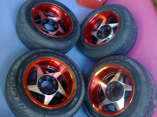 ขายแม็กขอบ15 ออฟลึก6รู พร้อมยาง