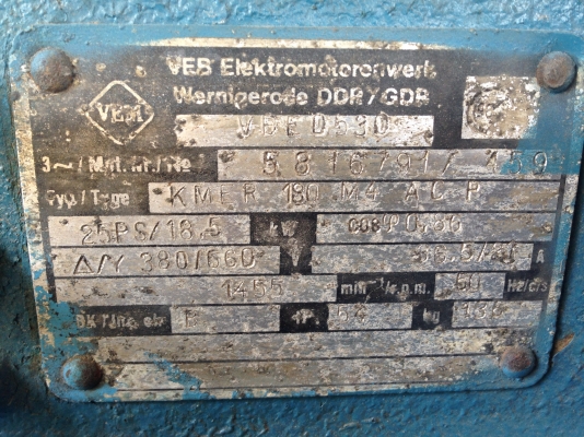 ขายปั้มน้ำ มอเตอร์ VEM 25 HP. 1450 RPM. หัวปั้ม Calpeda ขนาด เข้า 5 นิ้ว ออก 4 นิ้ว สภาพเดิมๆจอดนาน มี 2 ตัวครับ