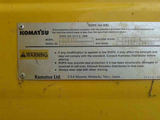 ขายแบคโฮ KOMATSU PC200-8 สภาพสวยเต็มพร้อมใช้งาน สนใจติดต่อสอบถามได้ที่ 087-2276115,088-7397199 เสี่ยป็อก