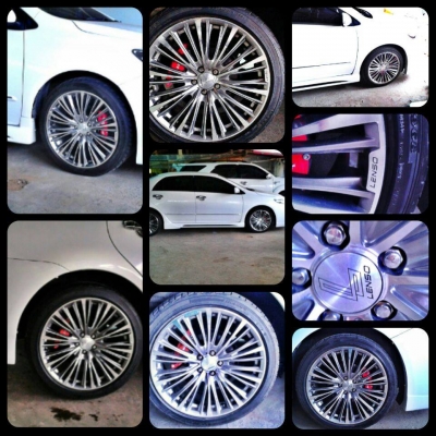 ด่วนๆๆๆ 17000 ขายแม็กVIP LANSO แท้ๆๆสวยๆ ขอบ18 5 รู 100  พร้อมยางครับวิ่งไม่ถึง 7000 โลครับ