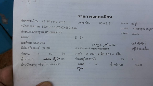 ***ขายแล้วครับขอบคุณ Truck2hand ขาย6ล้อ 100แรง ISUZU 4BB1 100แรงฝาขาว เครื่องดีแน่น อึด แรงดี เกียร์สายแล้ว ช่วงล่างเฟืองท้าย110 คัสซีดีไม่ผุเดิมดี เสริมบนล่าง มีปะตรงคอซ้ายรถนิดหน่อย(ตามรูป) เสริมแหนบแล้ว กระบะพื้นไม้ดีไม่ผุคอกไม้ สูงแข็งแรงไม้เนื้อแข็งห ***ขายแล้วครับขอบคุณ Truck2hand ขาย6ล้อ 100แรง ISUZU 4BB1 100แรงฝาขาว เครื่องดีแน่น อึด แรงดี เกียร์สายแล้ว ช่วงล่างเฟืองท้าย110 คัสซีดีไม่ผุเดิมดี เสริมบนล่าง มีปะตรงคอซ้ายรถนิดหน่อย(ตามรูป) เสริมแหนบแล้ว กระบะพื้นไม้ดีไม่ผุคอกไม้ สูงแข็งแรงไม้เนื้อแข็งห