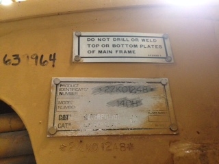 ขายด่วน!! รถเกรด Caterpillar 140H # 2ZK01248 พร้อมใช้งาน จากอเมริกา สนใจโทร. 080-6565422 (หนิง)