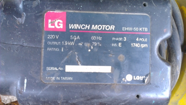 Sell> ขายวิ๊นสลิงมือสอง ยกได้ 500 KG. ของ LG เกาหลีแท้ ไฟ 3 เฟส ครับ กำแพงแสน นครปฐม