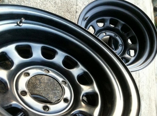 ขายกะทะเหล็กลาย Rock ขอบ16" x 8" ออฟลบ -30  ใส่ 6รู /139.7