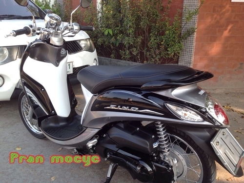 ขายyamaha fino fi สีดำเทาขาว  ปี2013
