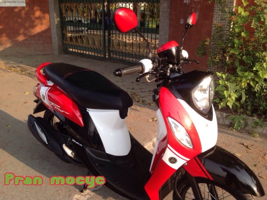 ขายyamaha fino fi สีเเดงขาวดำ  ปี2013