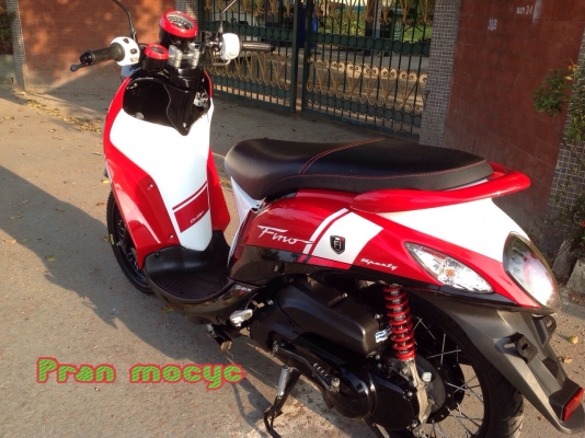 ขายyamaha fino fi สีเเดงขาวดำ  ปี2013