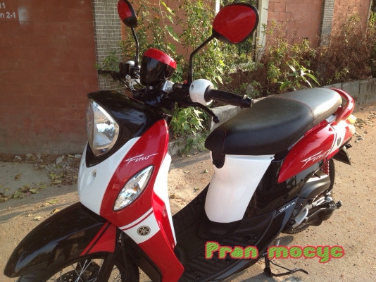 ขายyamaha fino fi สีเเดงขาวดำ  ปี2013