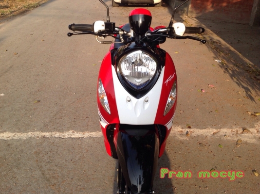 ขายyamaha fino fi สีเเดงขาวดำ  ปี2013