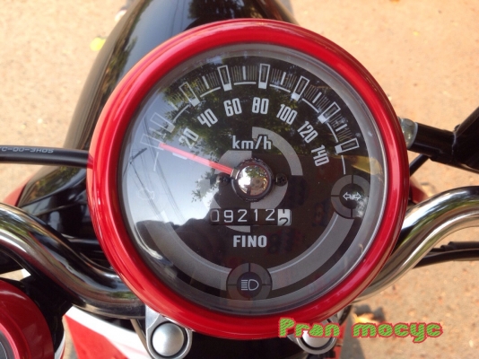 ขายyamaha fino fi สีเเดงขาวดำ  ปี2013