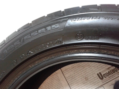 ยางซิ่ง,195/55R15 Bridgestone RE002 ปี12 สี่เส้น 4,500