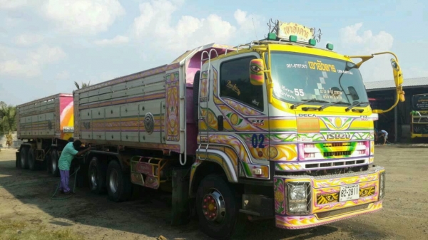 ขาย Isuzu DECA 360 ปี 54 พ่วงเเม่ลูก ลูก 3 เพลา รถสวย  ราคา 3,000,000 โทร 087-9666599 คุณหนาม