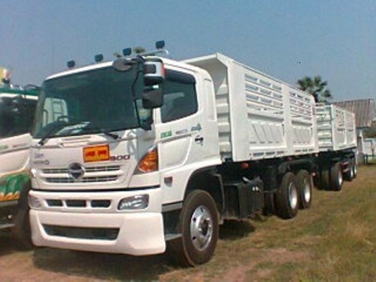 ขายดาวน์ รถบรรทุก 22 ล้อ พ่วงแม่-ลูกดั๊มพ์ ยี่ห้อ HINO MEGA FM1A  344 แรงม้า ปี 2558   *จะวางดาวน์ 600,000 บาท ก็ได้*