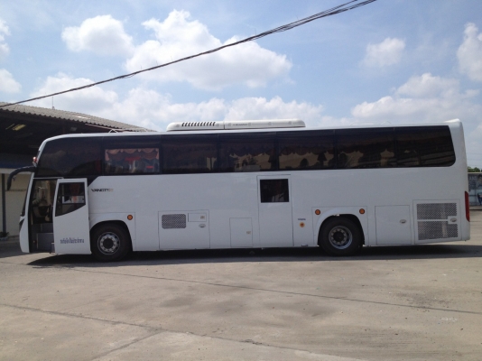 รถบัส 12ม. DIESEL แชสซีนำเข้า ต่อบ้านโป่งและเชิดชัย เบรคแห้ง รีทาดเดอร์