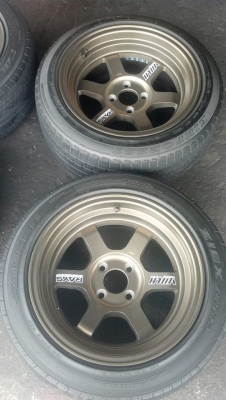 Te37 ขอบ 15 กว้าง 8 พร้อมยางใส่ไม่ถึงเดือน 12500 บาท