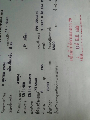 ขายหัวลาก NISSUN UD CW41M