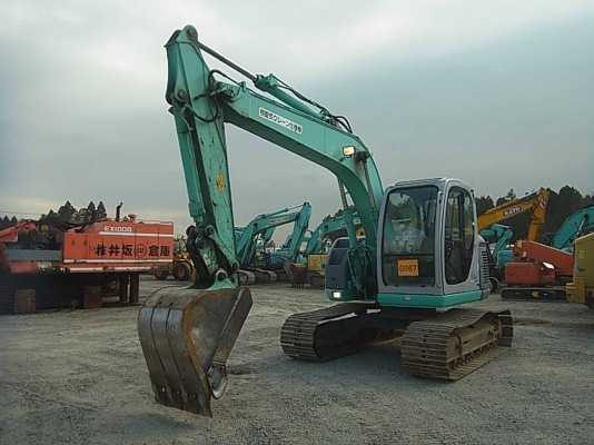 ขายรถแบคโฮเก่าญี่ปุ่น Kobelco SK115SR-1E (YV02) มาถึงที่ร้านแล้วครับ